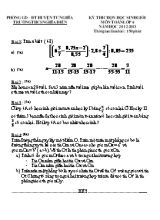 Kỳ thi chọn học sinh giỏi môn Toán lớp 6 năm học 2012 - 2013 - Trường THCS Nghĩa Điền